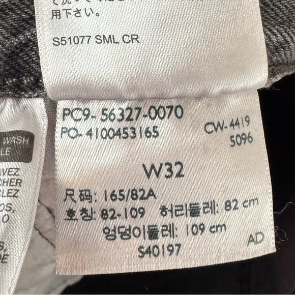 NWT Levi's 501 High Rise Denim Jean Shorts Size 32 Gray Black Button Fly Cut Off - Picture 7 of 13